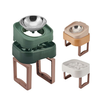 Medium/Large Elevated Pet Bowl – 3-in-1 Stand Set
