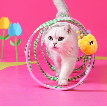 Butterfly Cat Tunnel – Foldable Pet Play Tunnel for Hiding, Chasing, and Self-Play