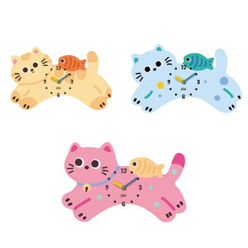 Acrylic Cat-Shaped Wall Clock | Silent Quartz Movement – Wall-Mount or Desktop