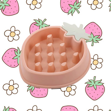 Cute Fruit Design Pet Slow Feeder Bowl – Anti-Gulping & Non-Slip