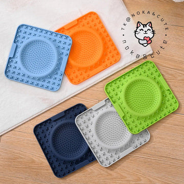 Pet Lick Mat Pet Placemat Silicone Slow Food Mat Dog Non-Slip Slow Food Mat Dog Lick Plate Mat - NoKa&AuroraStone