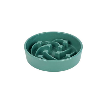 Large Ceramic Slow Feeder Bowl for Dogs (weighing15–25kg)