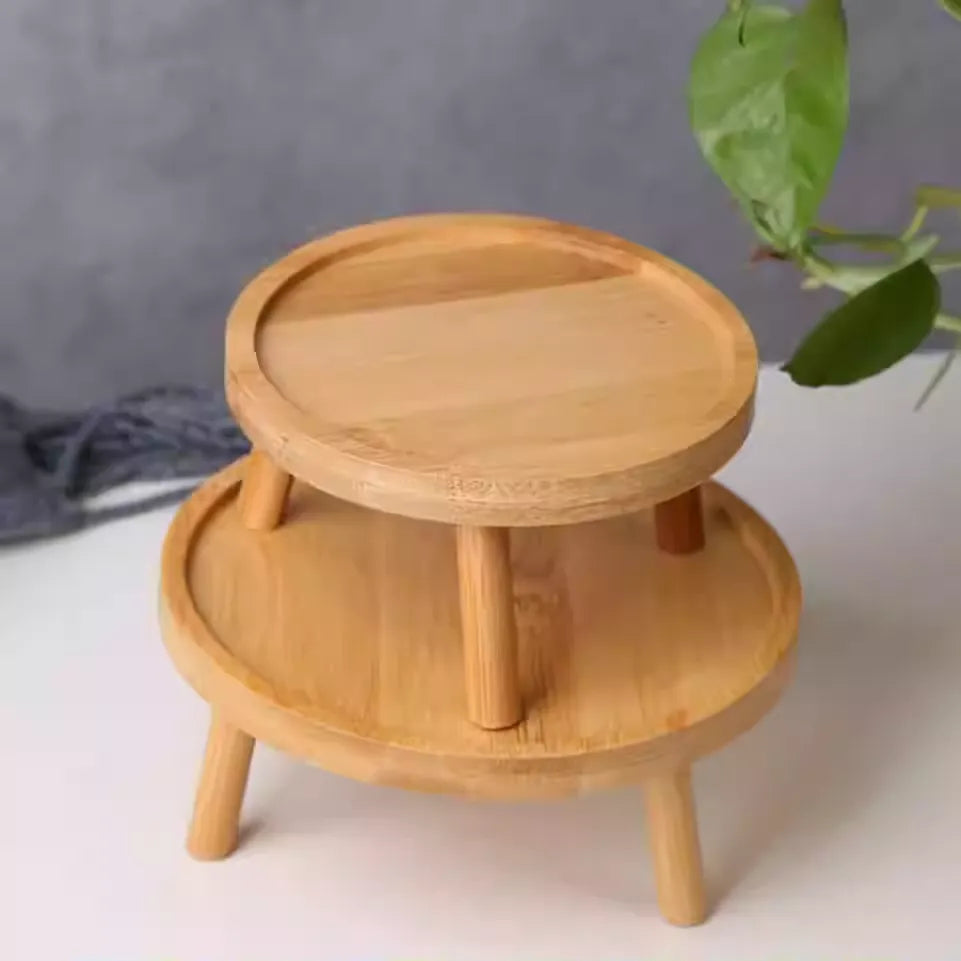 Elevated Anti-Spill Solid Wood Pet Bowl Stand