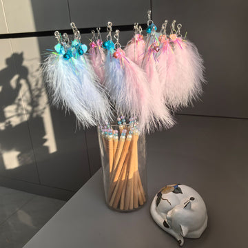 Interactive Feather Cat Toy Wand – Teaser Stick for Indoor Cats & Kittens
