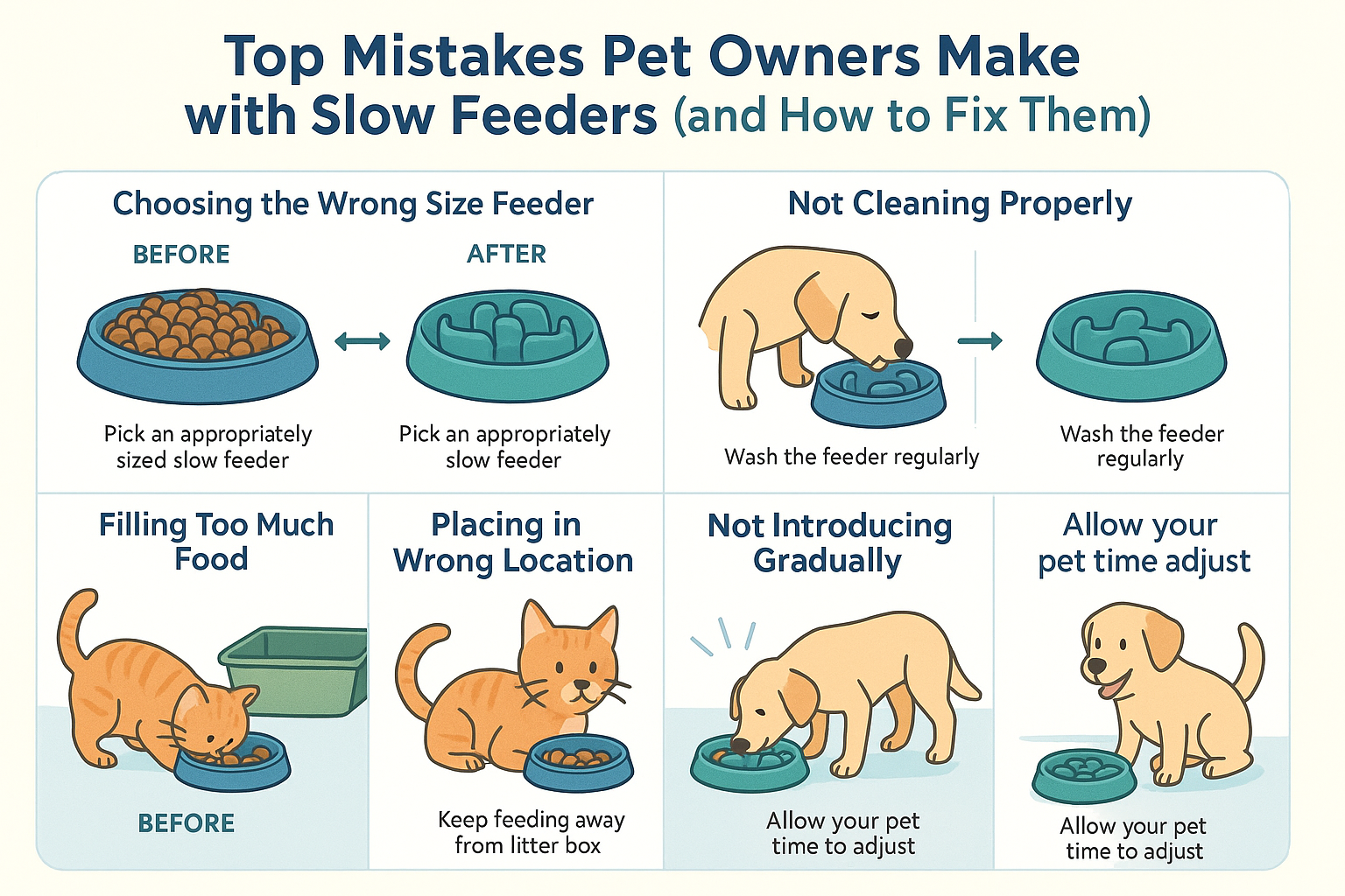 Top Mistakes Pet Owners Make with Slow Feeders (and How to Fix Them)