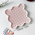Dopamine cartoon cute ceramic pet canned food licking plate anti choking dog food basin anti black chin cat slow food plate - NoKa&AuroraStone
