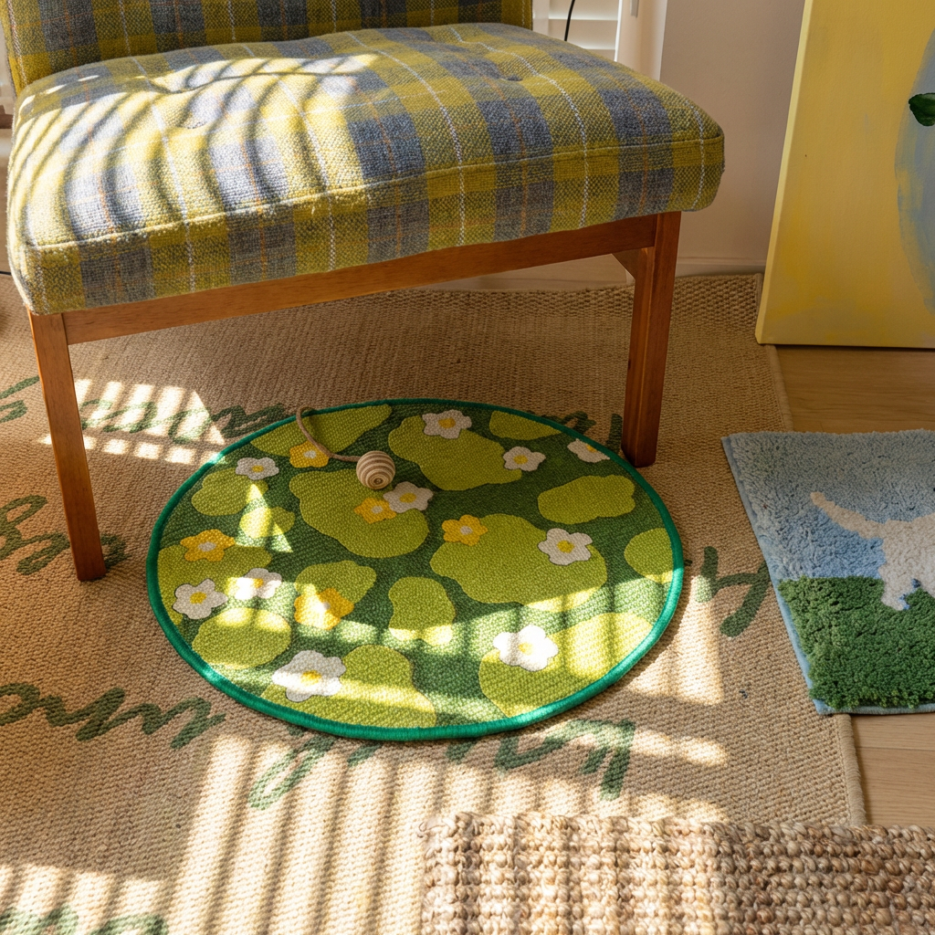Self-Adhesive Sisal Cat Scratching Pad – No-Shed Wall & Floor Cat Scratch Mat