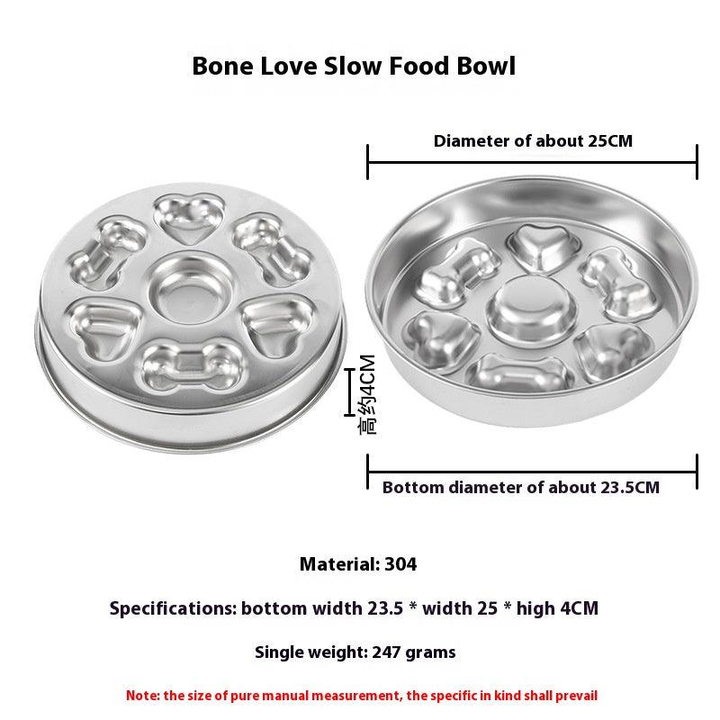 304 Stainless Steel Pet Bowl, Cat Bowl, Dog Bowl, Anti-Tip Design, Non-Slip, Anti-Choking, Slow Feeder Dog Bowl - NoKa&AuroraStone