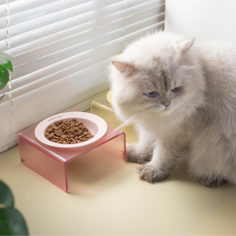 Pet Bowl ceramic dog cat bowl non-black chin cat dog food bowl drinking water Slow Food Bowl wholesale - NoKa&AuroraStone