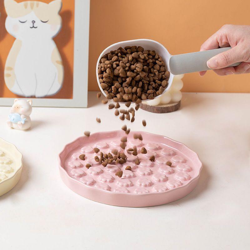 Cat slow food bowl, dog food bowl, licking, slow eating, anti choking tableware, ceramic spill pet, small pet - NoKa&AuroraStone