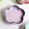 19 color rainbow plum blossom ceramic plate, French flower plate, dining plate, pet gradient - NoKa&AuroraStone