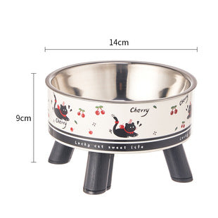 Whisker-Safe Elevated Pet Bowl | Stable Raised Stand & Durable Stainless Steel