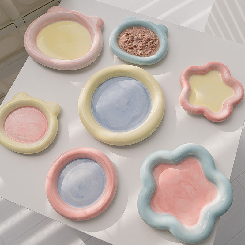 Spill Guard Feast Vibe - Ceramic Multi-Bowl for Wet & Raw Food