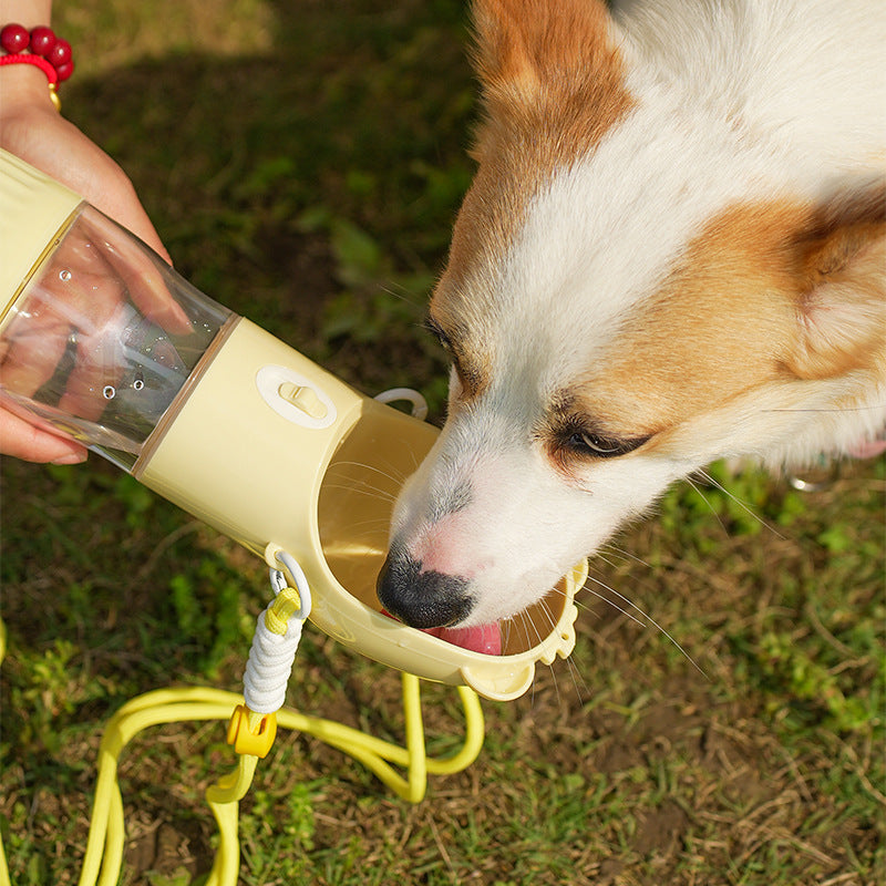 Hands-Free Portable Pet Water Bottle - Leak-Proof Dog Travel Cup with Shoulder Strap