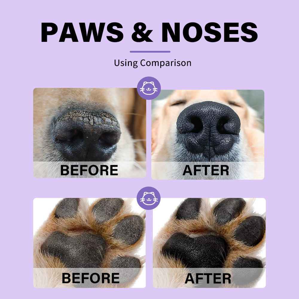 Natural Blueberry & Coconut Oil Pet Paw Balm with Shea Butter – Safe, Soothing Relief for Dry Nose & Paws of Dogs and Cats