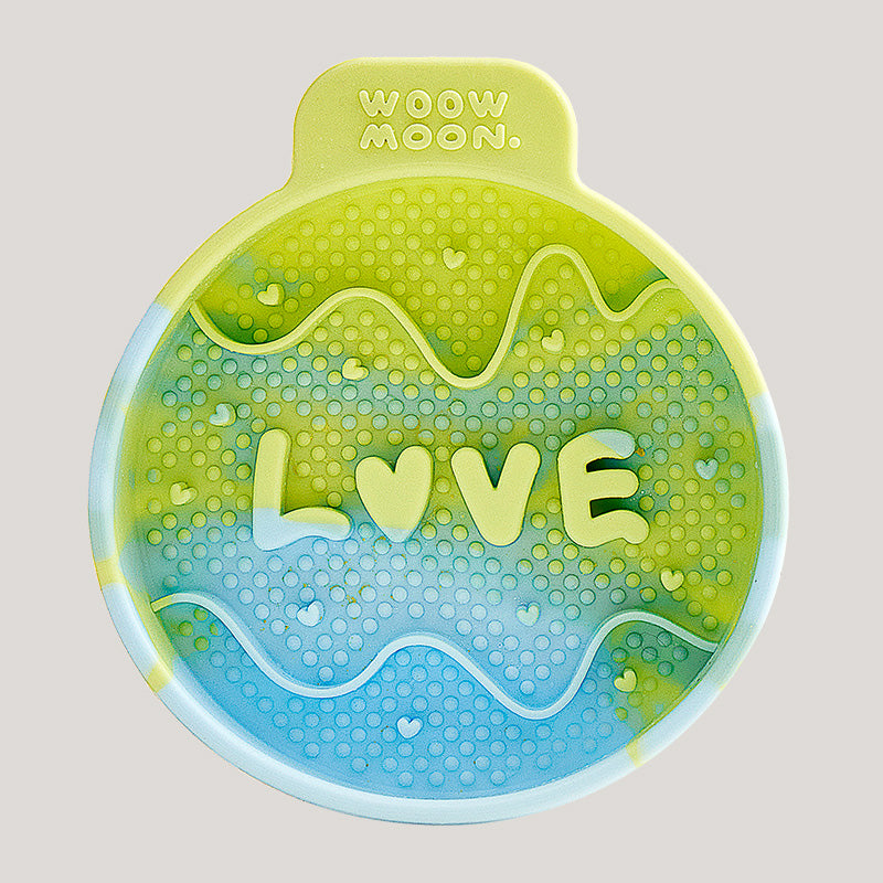 Pastel Ice Cream Slow Feeder Mat - Non-Slip Lick Mat with LOVE Embossing