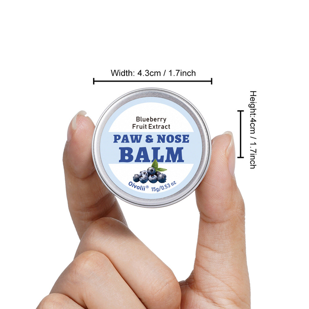Natural Blueberry & Coconut Oil Pet Paw Balm with Shea Butter – Safe, Soothing Relief for Dry Nose & Paws of Dogs and Cats