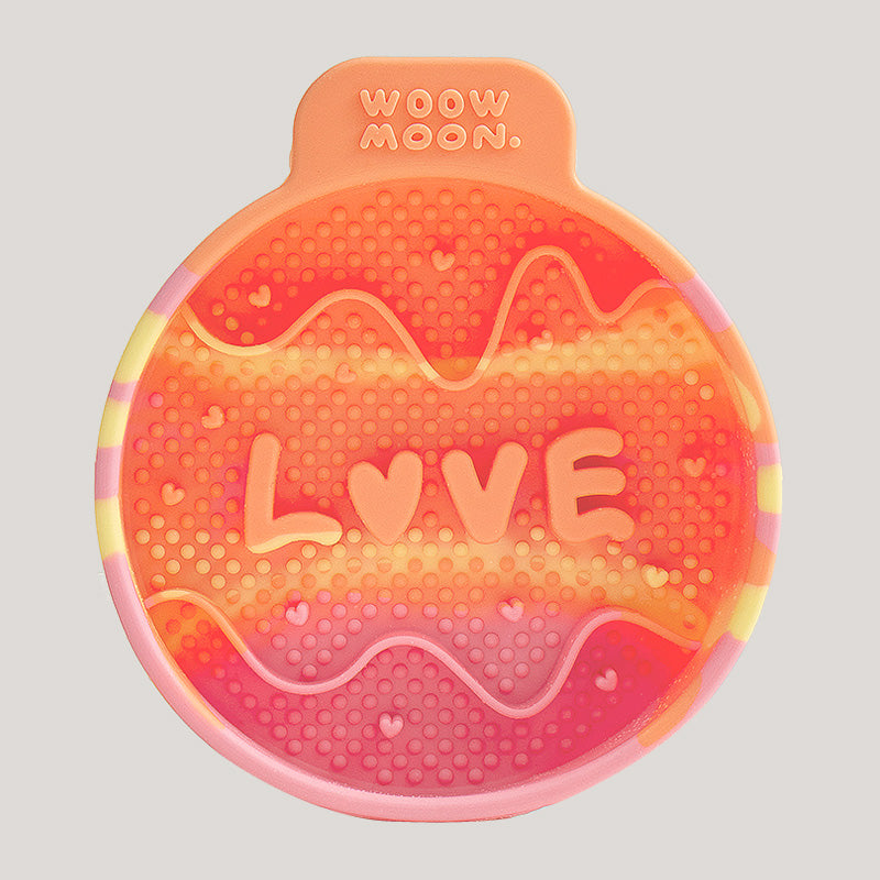 Pastel Ice Cream Slow Feeder Mat - Non-Slip Lick Mat with LOVE Embossing