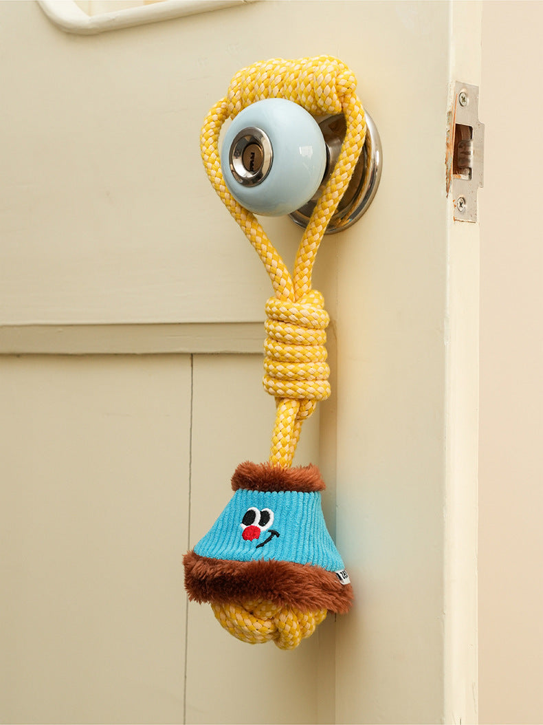 Macaron Rope Dog Toy | Eco-Friendly Cotton Tug & Chew | Dental Care & Interactive Play