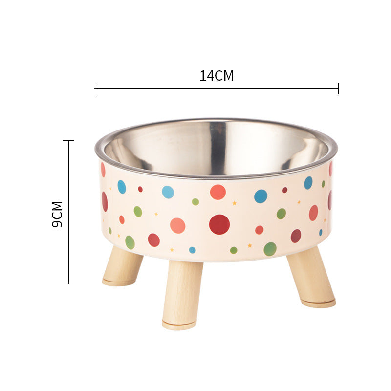 Whisker-Safe Elevated Pet Bowl | Stable Raised Stand & Durable Stainless Steel