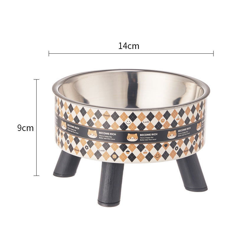 Whisker-Safe Elevated Pet Bowl | Stable Raised Stand & Durable Stainless Steel