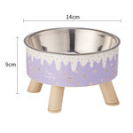 Whisker-Safe Elevated Pet Bowl | Stable Raised Stand & Durable Stainless Steel