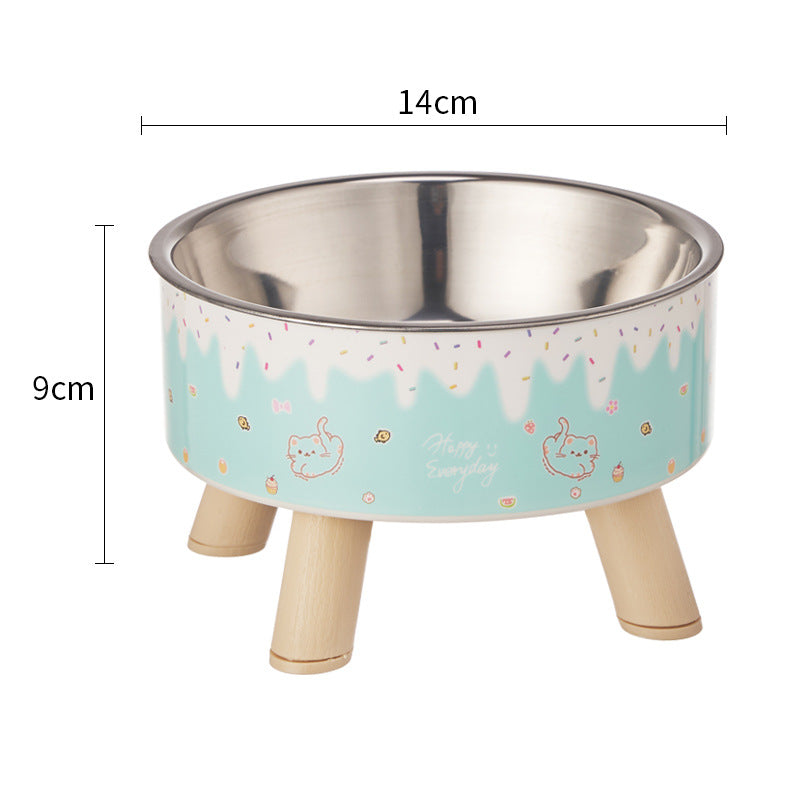 Whisker-Safe Elevated Pet Bowl | Stable Raised Stand & Durable Stainless Steel