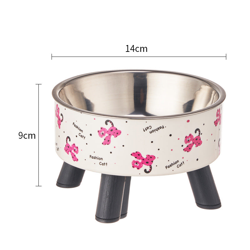 Whisker-Safe Elevated Pet Bowl | Stable Raised Stand & Durable Stainless Steel