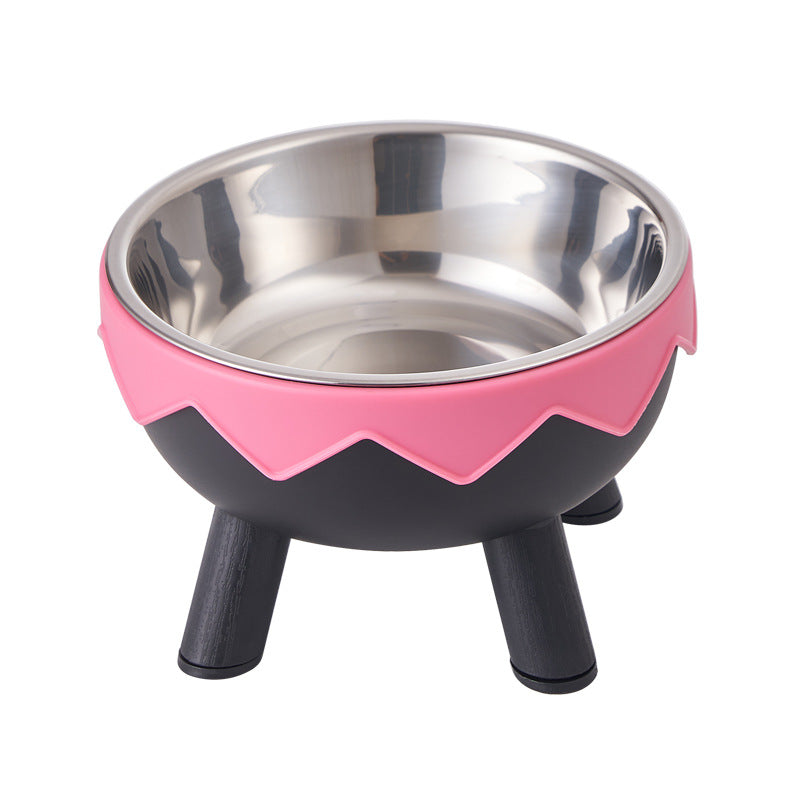 Whisker-Safe Elevated Pet Bowl | Stable Raised Stand & Durable Stainless Steel