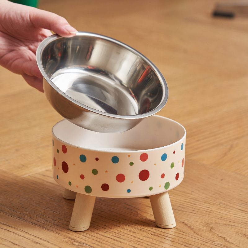 Whisker-Safe Elevated Pet Bowl | Stable Raised Stand & Durable Stainless Steel