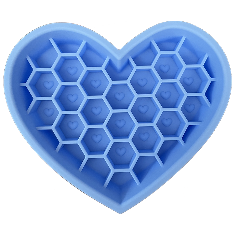 Honeycomb Heart Silicone Slow Feeder