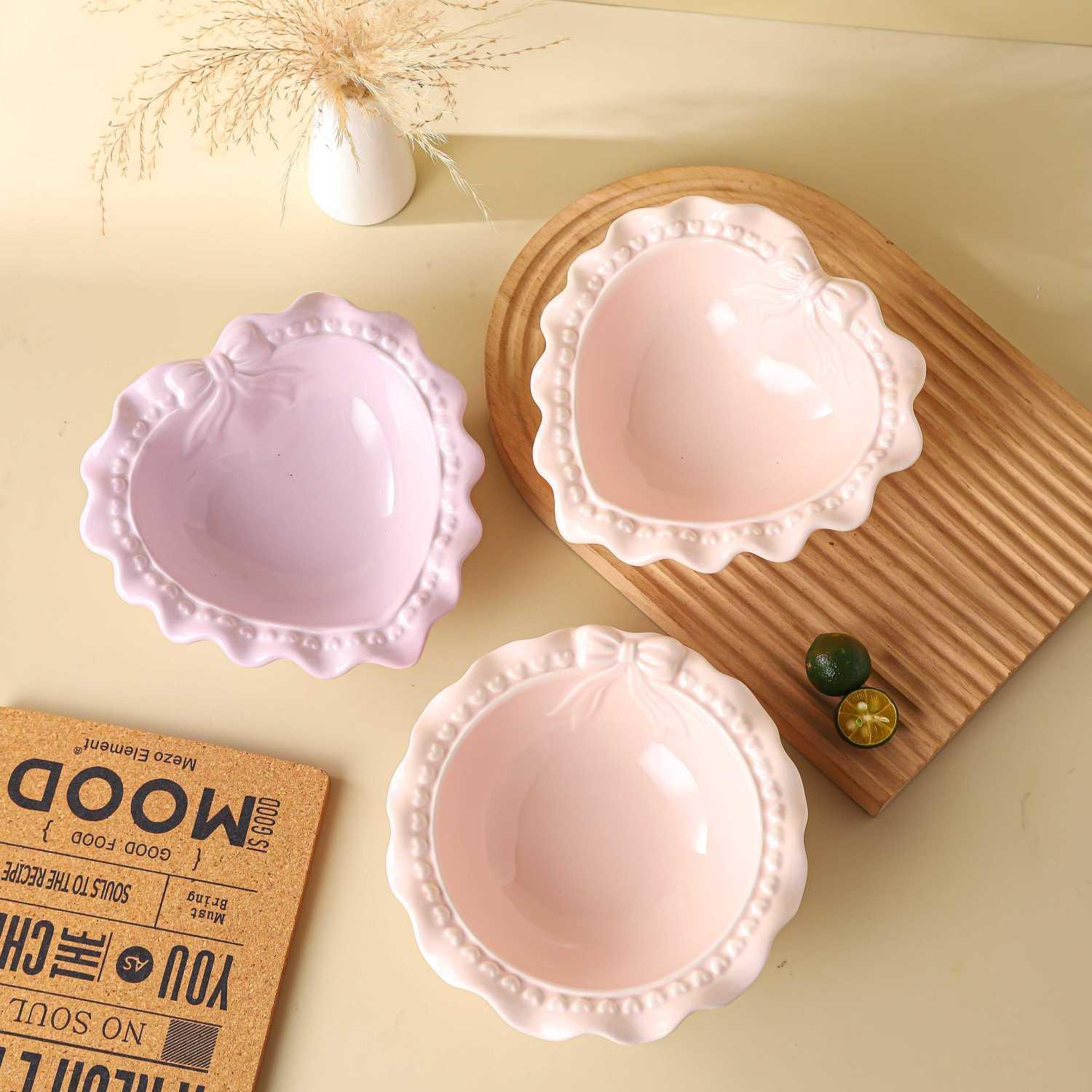 Cat Bowl Ceramic Love Pet Bowl Cat Bowl Cat Rice Bowl Cute Cat Food Bowl Drinking Bowl Anti-knock Height - NoKa&AuroraStone