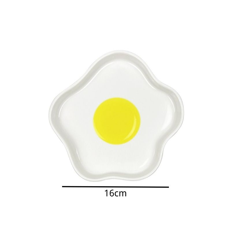 Ceramic Cat Food Bowls & Plate for Wet Food | Shallow Dish, Whisker-Friendly 16cm