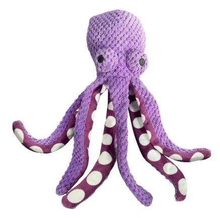 Plush Octopus Squeaky Dog Toy-Chew pet toys