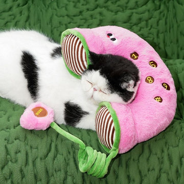 Plush Cat Pillow Toy – Soft Cuddle Cushion for Cats, Kitten Comfort Sleeping Toy
