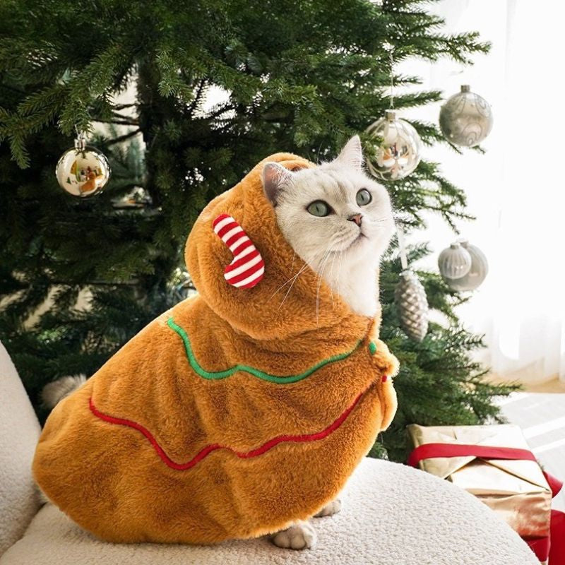 Winter Warm Pet Cape – Windproof Cloak for Cats & Small Dogs, One Size Fits Most