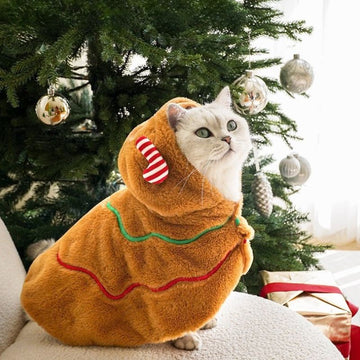 Winter Warm Pet Cape – Windproof Cloak for Cats & Small Dogs, One Size Fits Most