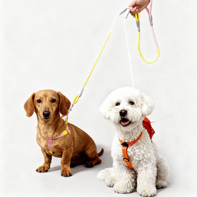 Dual Dog Leash (One-to-Two) – Climbing-Grade Nylon Reflective Pet Leash