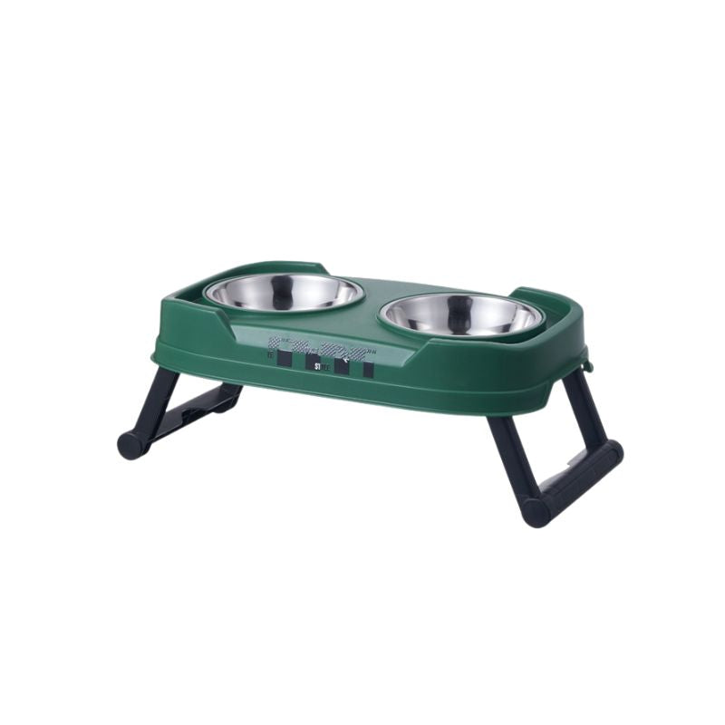 Foldable Elevated Stainless Steel  Detachable & pet bowl