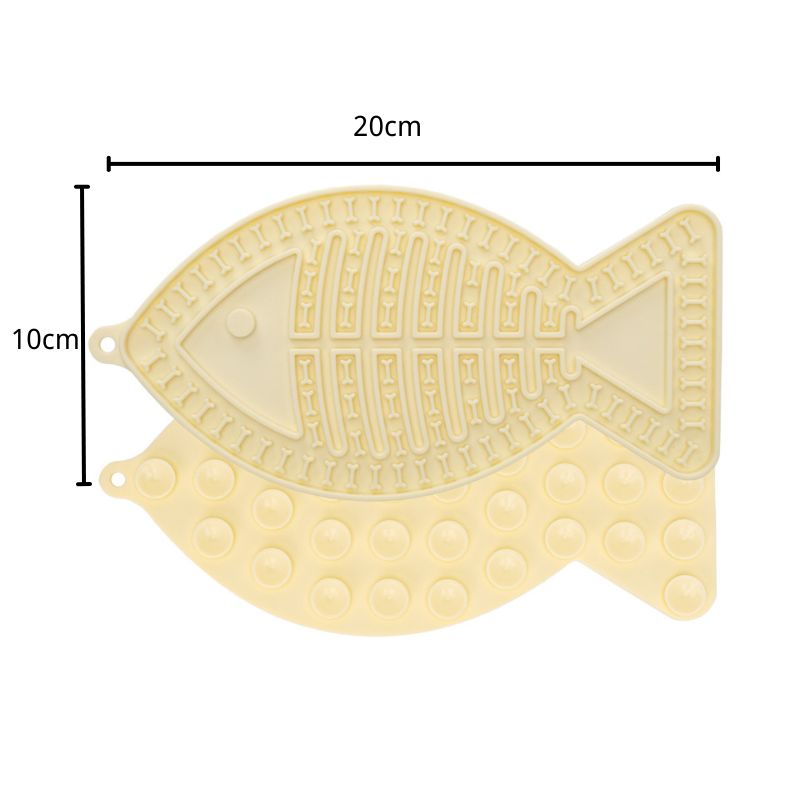Dog & Cat Lick Mat with Suction – Fish-Shaped Slow Feeder