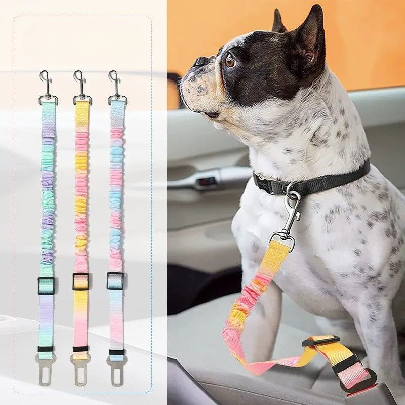 Pet Car Safety Seatbelt｜Adjustable, Crash-Resistant Clip｜Universal Travel Restraint Strap
