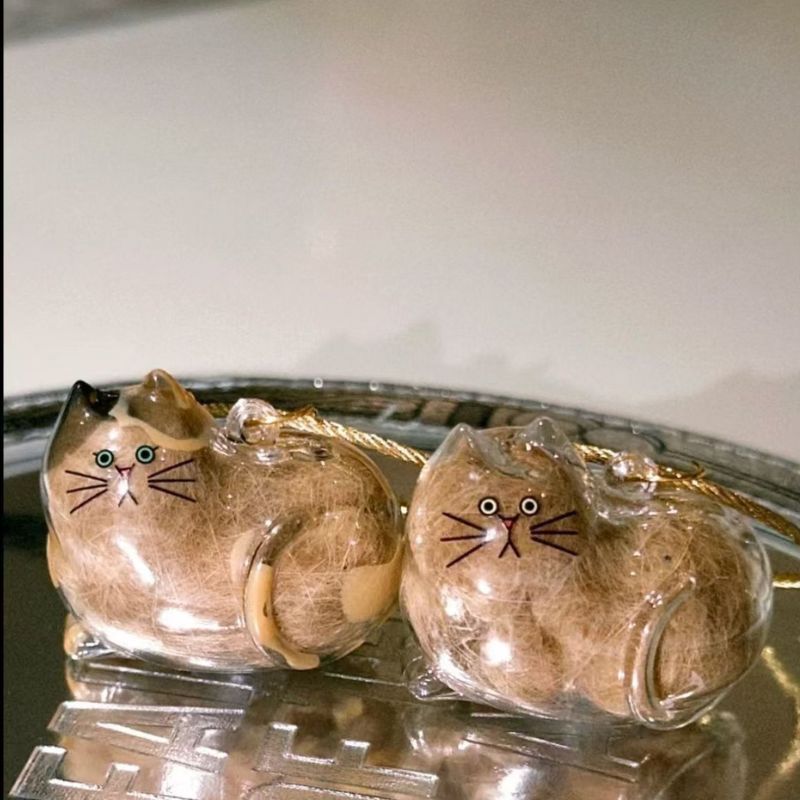 Cat Fur Keepsake Pendant – Creative Pet Hair Storage Decoration for Cat Lovers