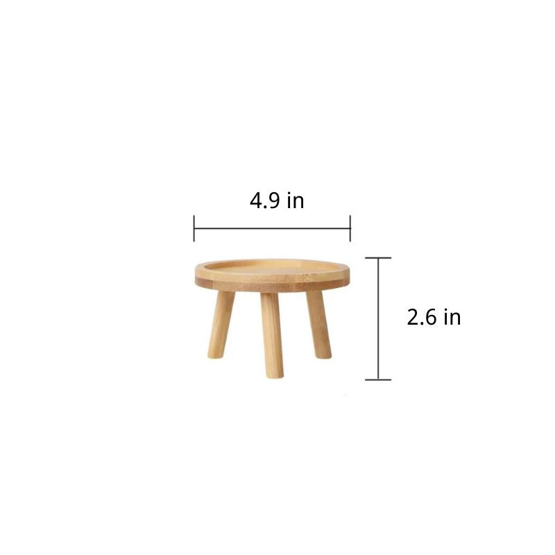 Elevated Anti-Spill Solid Wood Pet Feeding Bowl Stand