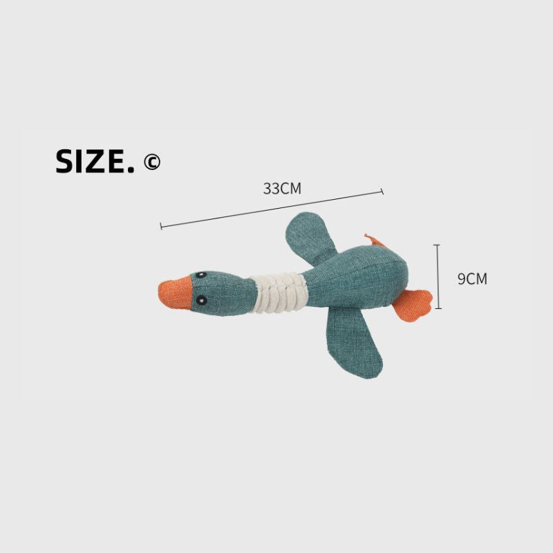 Durable Cotton Linen Squeaky Dog Toy – Natural Chew Toy with Sound