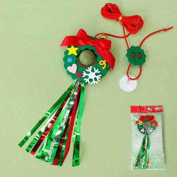Christmas Reindeer Door-Hanging Cat Toy – Elastic Bungee Swing Teaser for Self-Play