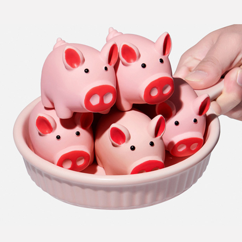 Latex Squeaky Dog Toy – Pig-Shaped Chew Toy for Puppies & Small Dogs