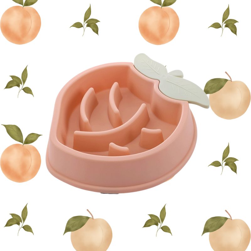 Cute Fruit Design Pet Slow Feeder Bowl – Anti-Gulping & Non-Slip