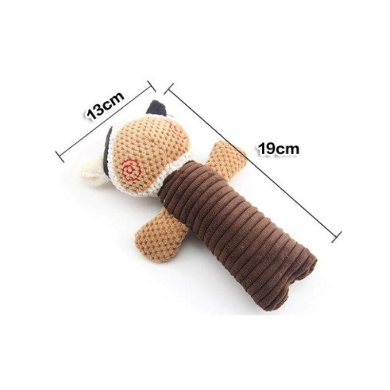 3-Piece Soft Squeaky Dog Toy Set – Plush Chew Toys for Small and Medium Pets