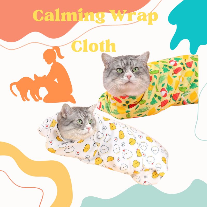 3-Second Calm Wrap for Stress-Free Grooming!8-12lbs pets&cats