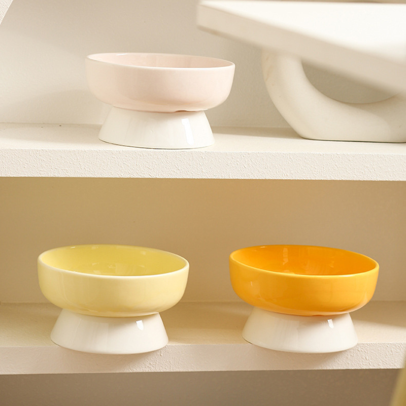 Elevated Ceramic Slow Feeder Bowl